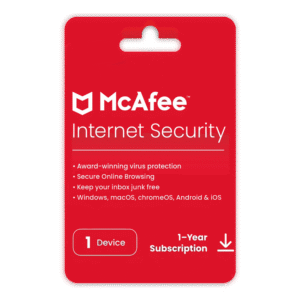 McAfee Internet Security - 1 Device for 1 Year