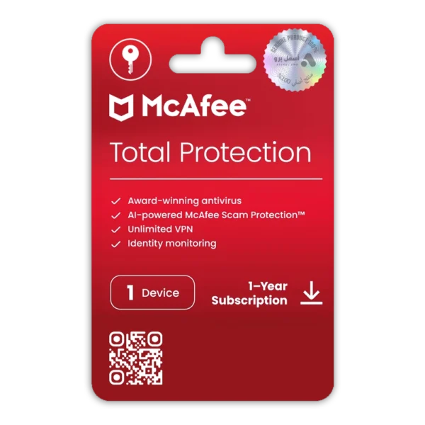 McAfee Total Protection - 1 Devices for 1 Year - Image 1